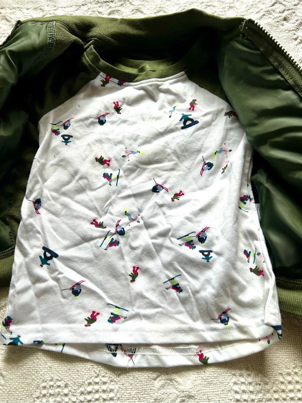 Wonder Nation Toddler Boy 2-Piece Quilted Bomber Jacket & Shirt Set NWOT Size 2T